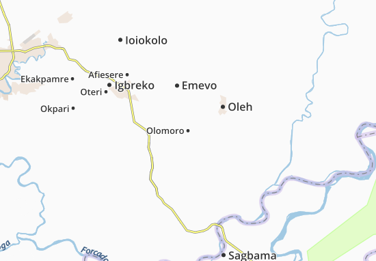 Kaart Plattegrond Olomoro