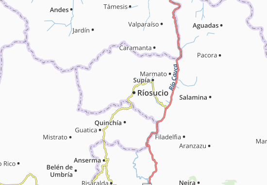 Karte Stadtplan Ríosucio
