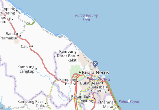 Kaart Plattegrond Kampung Darat Batu Rakit