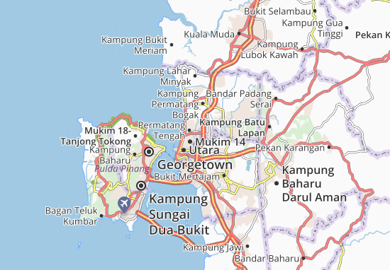 Karte Stadtplan Kampung Manggis