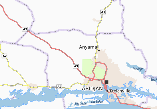 Akoupé Map