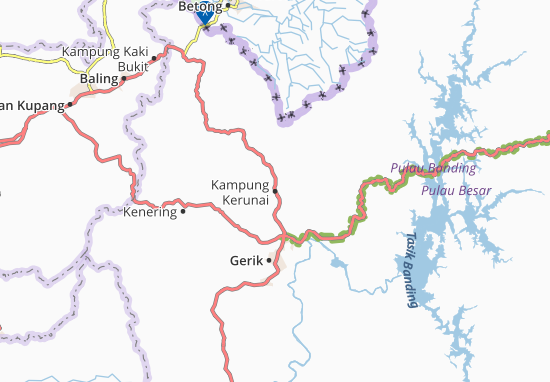 Karte Stadtplan Kampung Kerunai