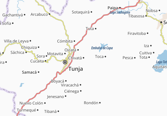Karte Stadtplan Chivatá