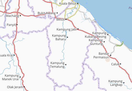 Kaart Plattegrond Kampung Teluk