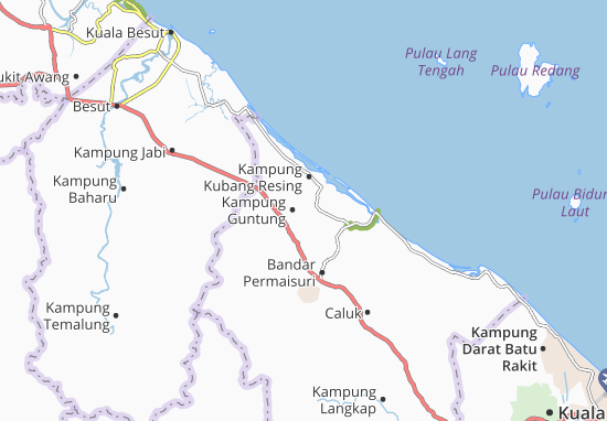 Kaart Plattegrond Kampung Guntung