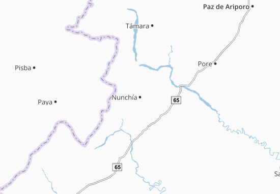 Nunchía Map