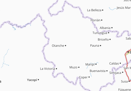 Mapa Otanche