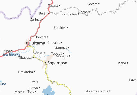 Gámeza Map