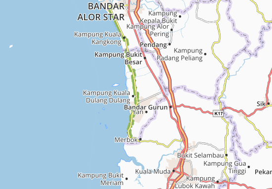 Karte Stadtplan Kampung Kuala Dulang Dulang