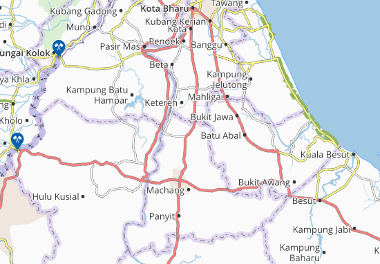 Karte Stadtplan Kampung Gading Galoh