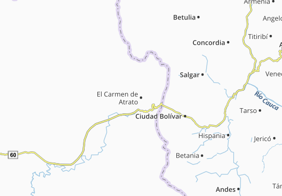 Mapa El Carmen de Atrato