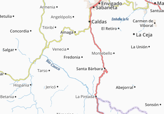 Karte Stadtplan Fredonia