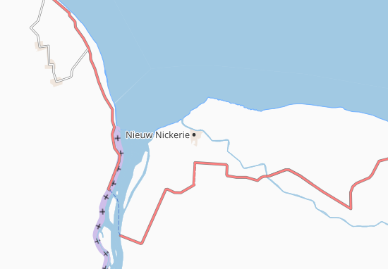Karte Stadtplan Nieuw Nickerie