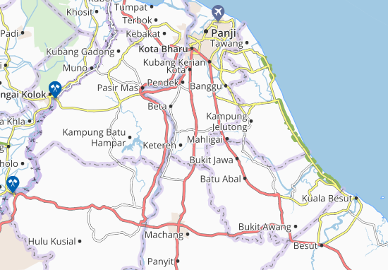Karte Stadtplan Kampung Tok Akil