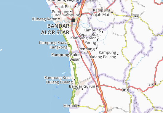 Karte Stadtplan Kampung Bukit Besar