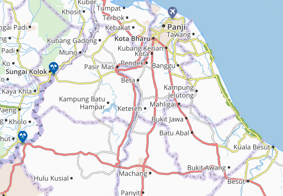 Karte Stadtplan Kampung Dusun Rendah