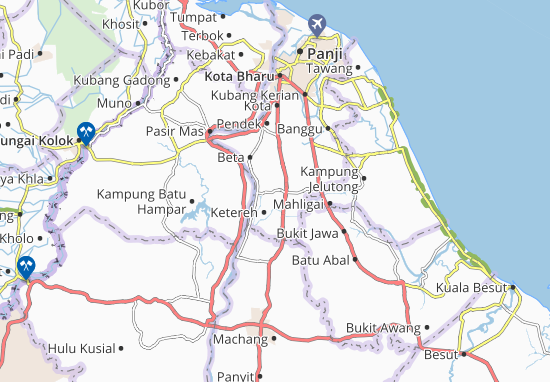 Karte Stadtplan Kampung Badak