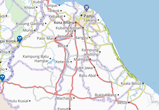 Karte Stadtplan Kampung Buluh Poh