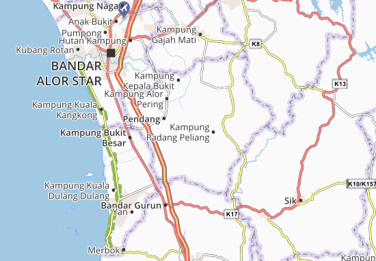 Kampung Padang Pusing Map
