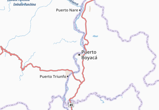 Karte Stadtplan Puerto Boyacá