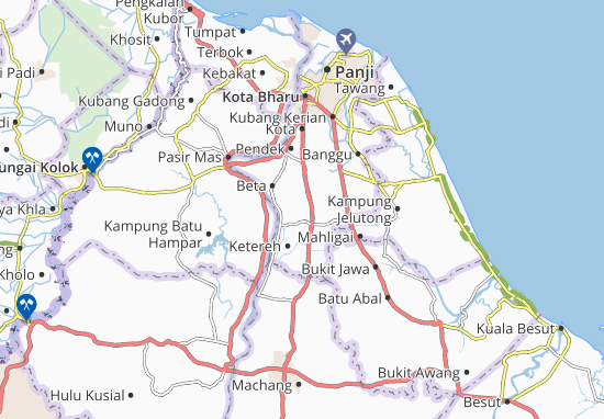 Karte Stadtplan Kampung Patek