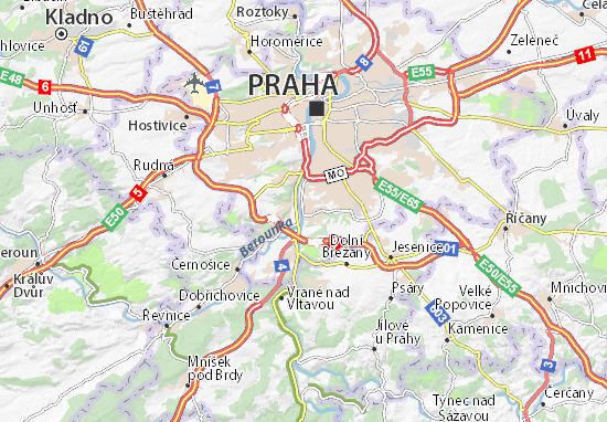 Mapa Praha 12