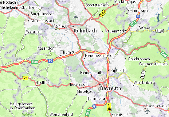 Karte Stadtplan Neudrossenfeld