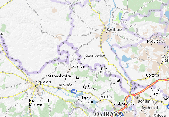 Karte Stadtplan Krzanowice
