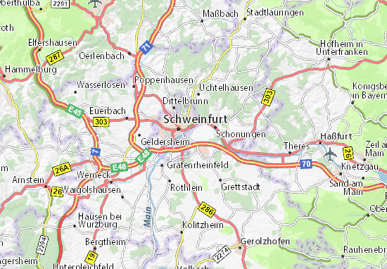 Karte Stadtplan Sennfeld