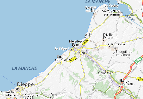 Karte Stadtplan Le Tréport