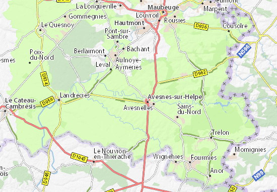 MICHELIN Saint-Hilaire-sur-Helpe map - ViaMichelin