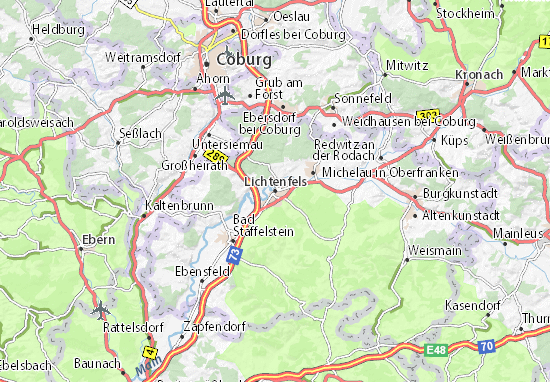MICHELIN-Landkarte Lichtenfels - Stadtplan Lichtenfels - ViaMichelin