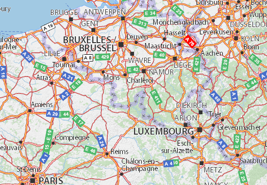 Carte Michelin Region Wallonne Plan Region Wallonne Viamichelin