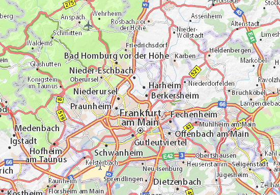 Mapa Frankfurter Berg