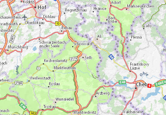 MICHELIN-Landkarte Selb - Stadtplan Selb - ViaMichelin