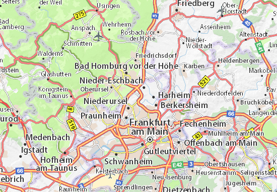 Karte Stadtplan Kalbach