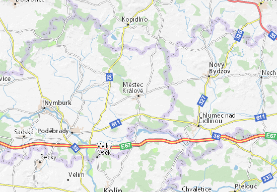Karte Stadtplan Městec Králové