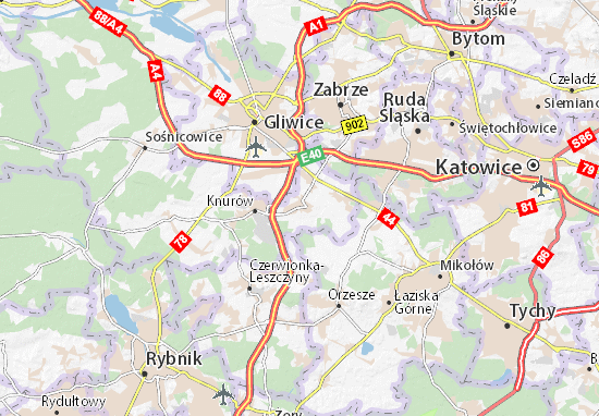 Karte Stadtplan Gierałtowice