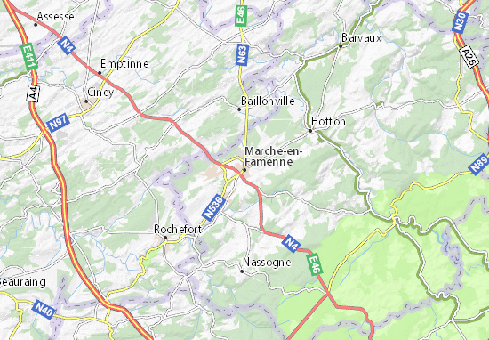 Mapa Marche-en-Famenne