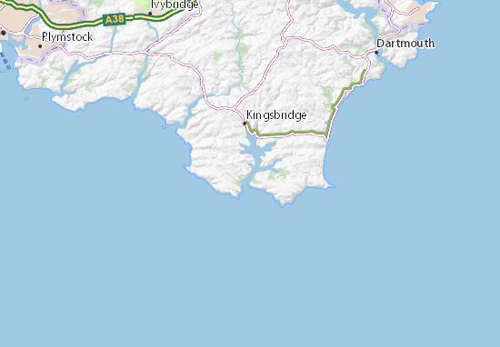 Map Of Salcombe And Surrounding Area Michelin Salcombe Map - Viamichelin