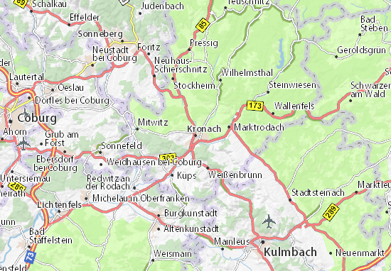 Karte Stadtplan Kronach