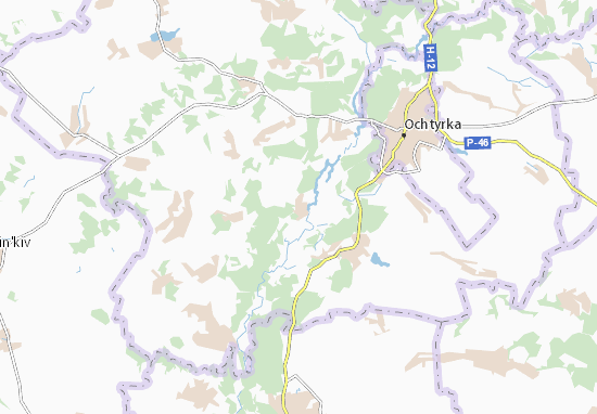 Karte Stadtplan Zhuravne
