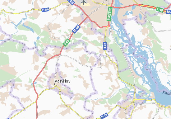 Karte Stadtplan Roslavychi