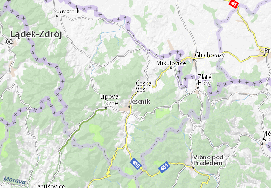 Kaart Plattegrond Česká Ves