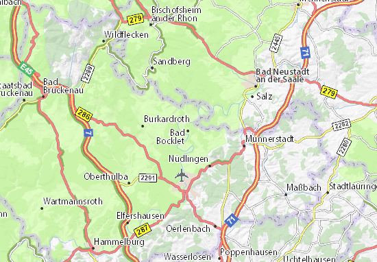 Mapa Bad Bocklet