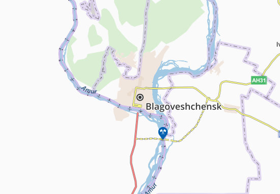 Karte Stadtplan Blagoveshchensk