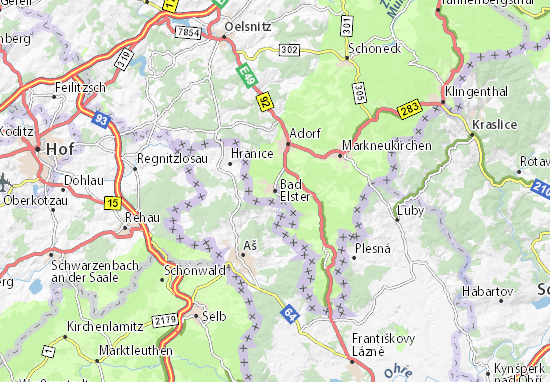 MICHELIN-Landkarte Bad Elster - Stadtplan Bad Elster - ViaMichelin