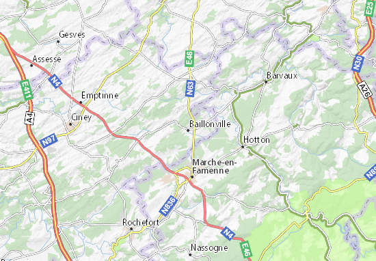 Karte Stadtplan Baillonville