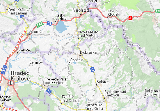 Karte Stadtplan Dobruška