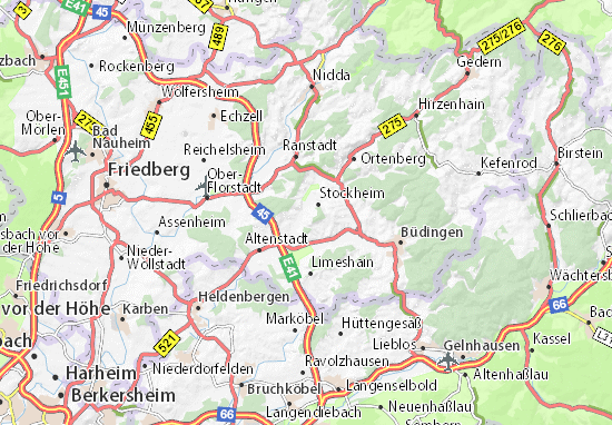 MICHELIN-Landkarte Glauberg - Stadtplan Glauberg - ViaMichelin